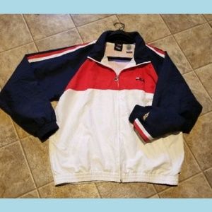 Fila US OPEN Mens large red white and blue jacket